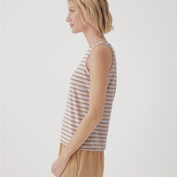 Pact • Purple Orange Soho Stripe Organic Cotton Softspun Tank Top - Picture 5 of 9